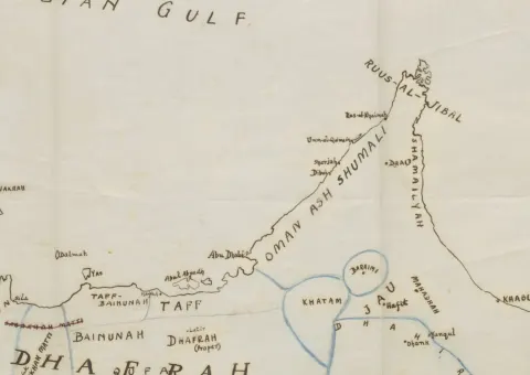 A 1926 sketch map of the Trucial Coast.